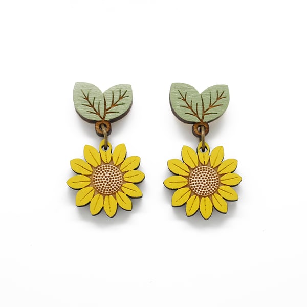 Sunflower Drop Earrings