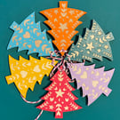 Folk-art style Christmas tree garland