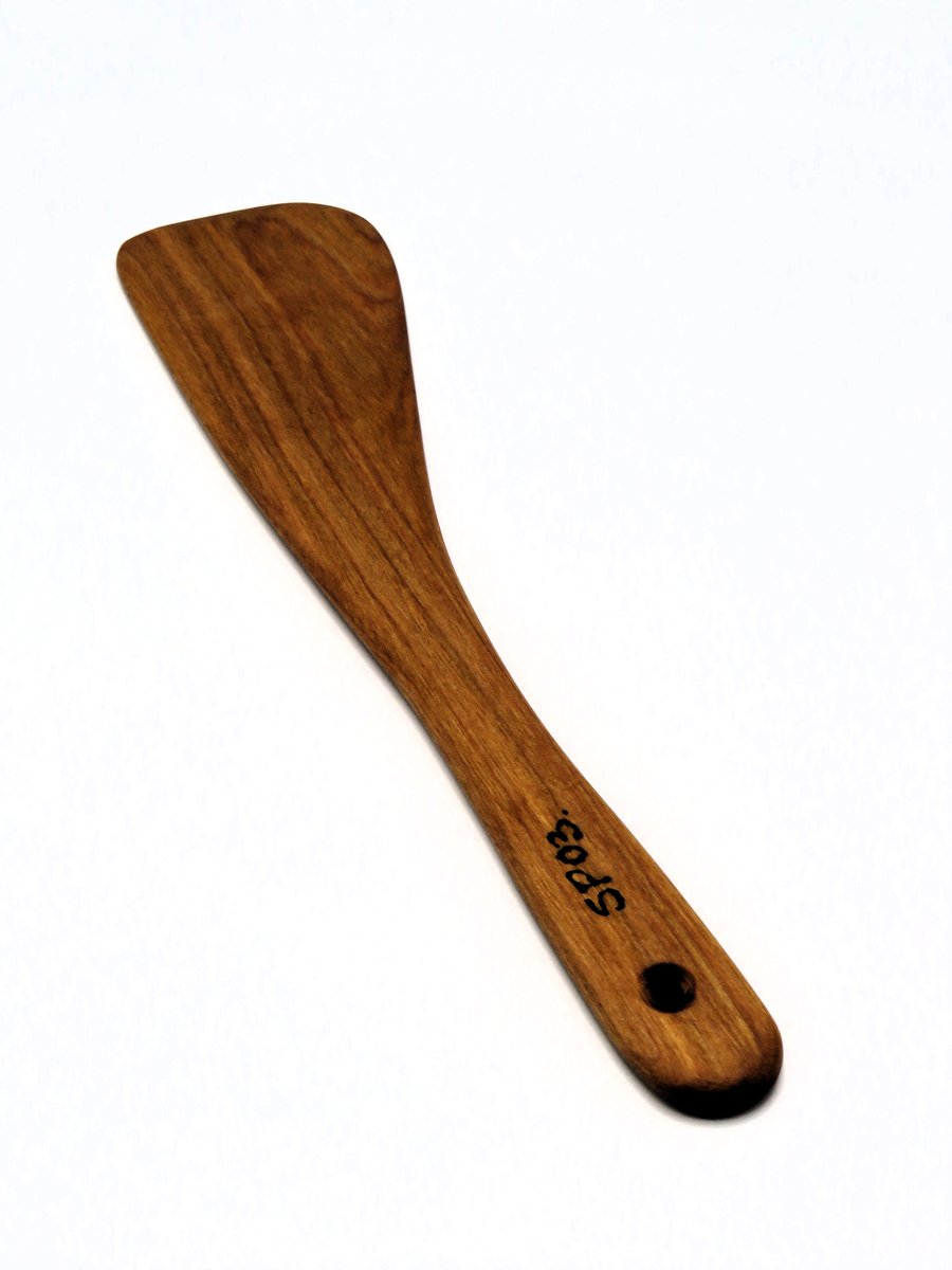 Handcrafted kitchen spatula in Red Birch. SKU-SP03