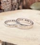 Handmade Personalised Silver Luna Wedding Rings - Image 3