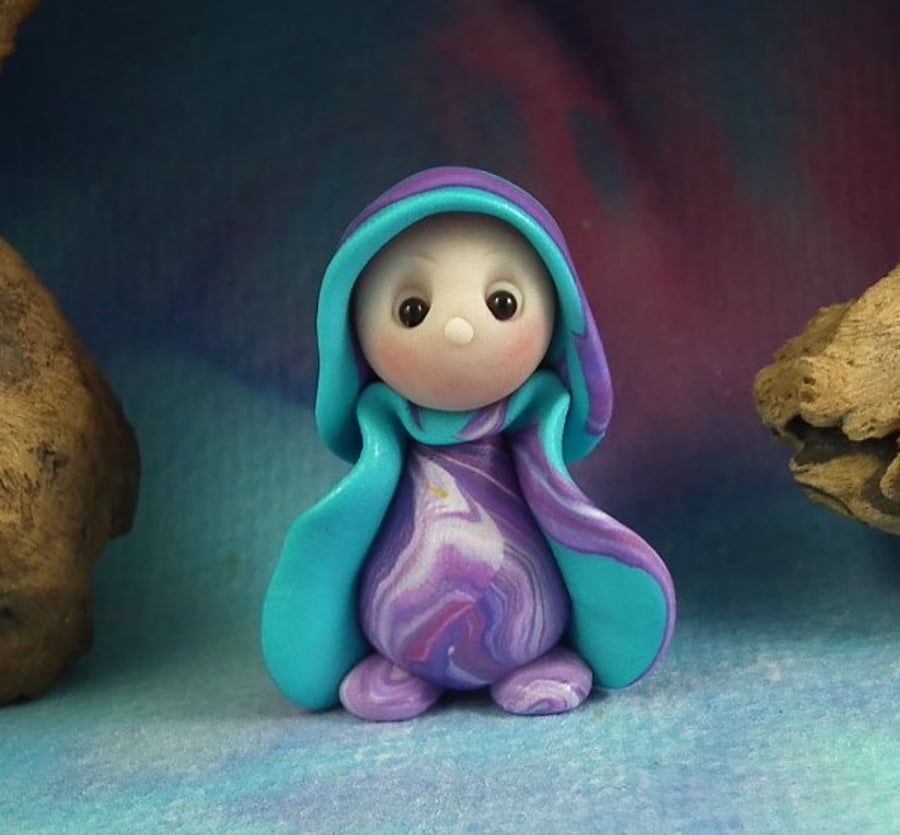 Spring Sale ... Tiny Garden Gnome 'Uno' OOAK Sculpt by Ann Galvin