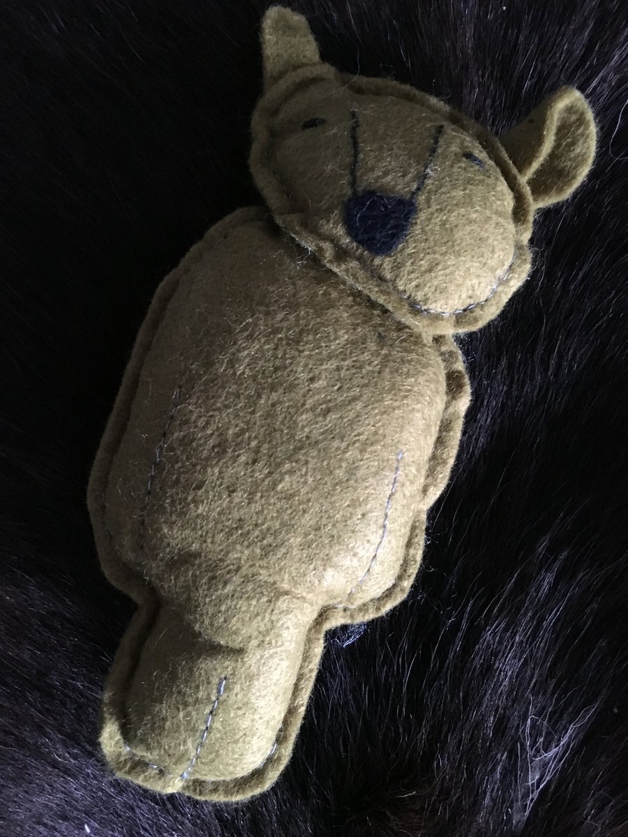 Handmade felt teddy bear