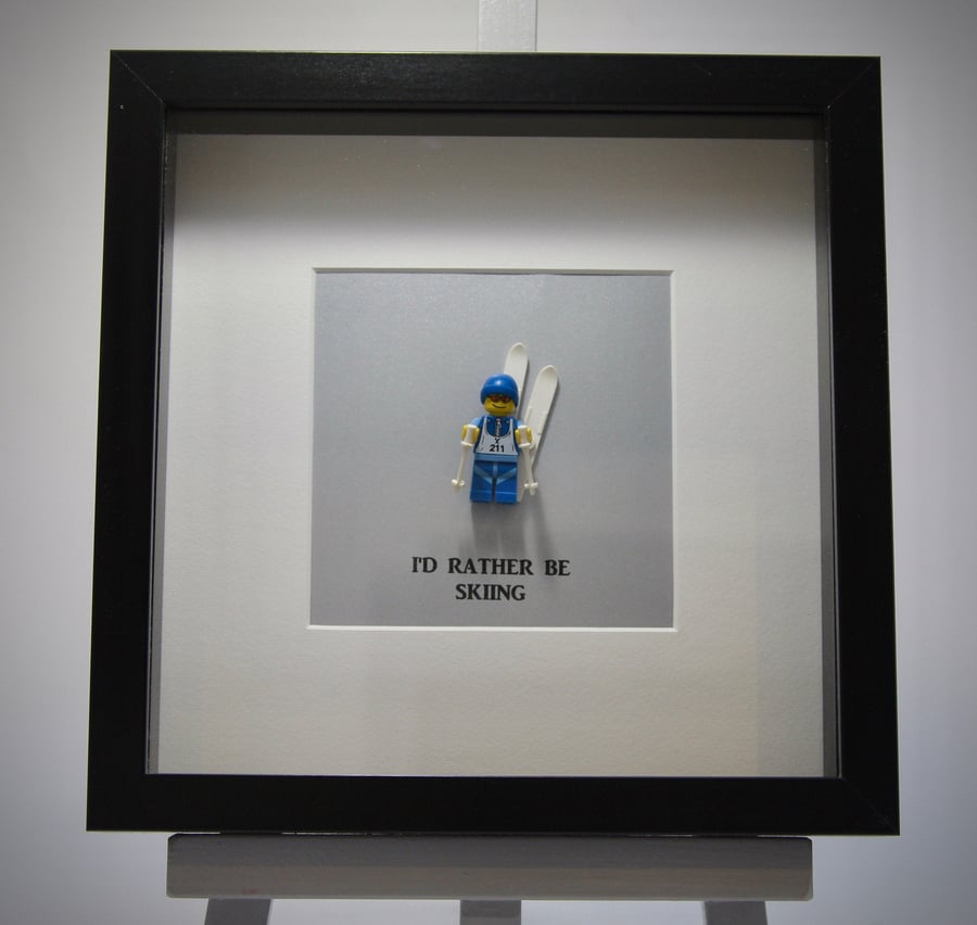 I'd Rather be Skiing male mini Figure frame