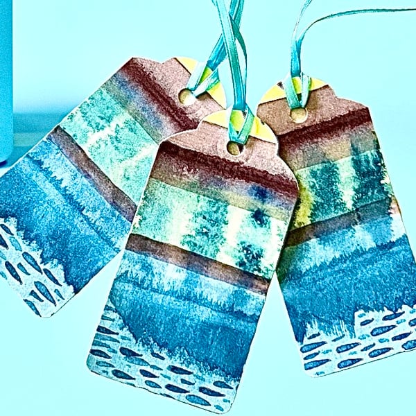 Hand painted gift tags (set of 3)