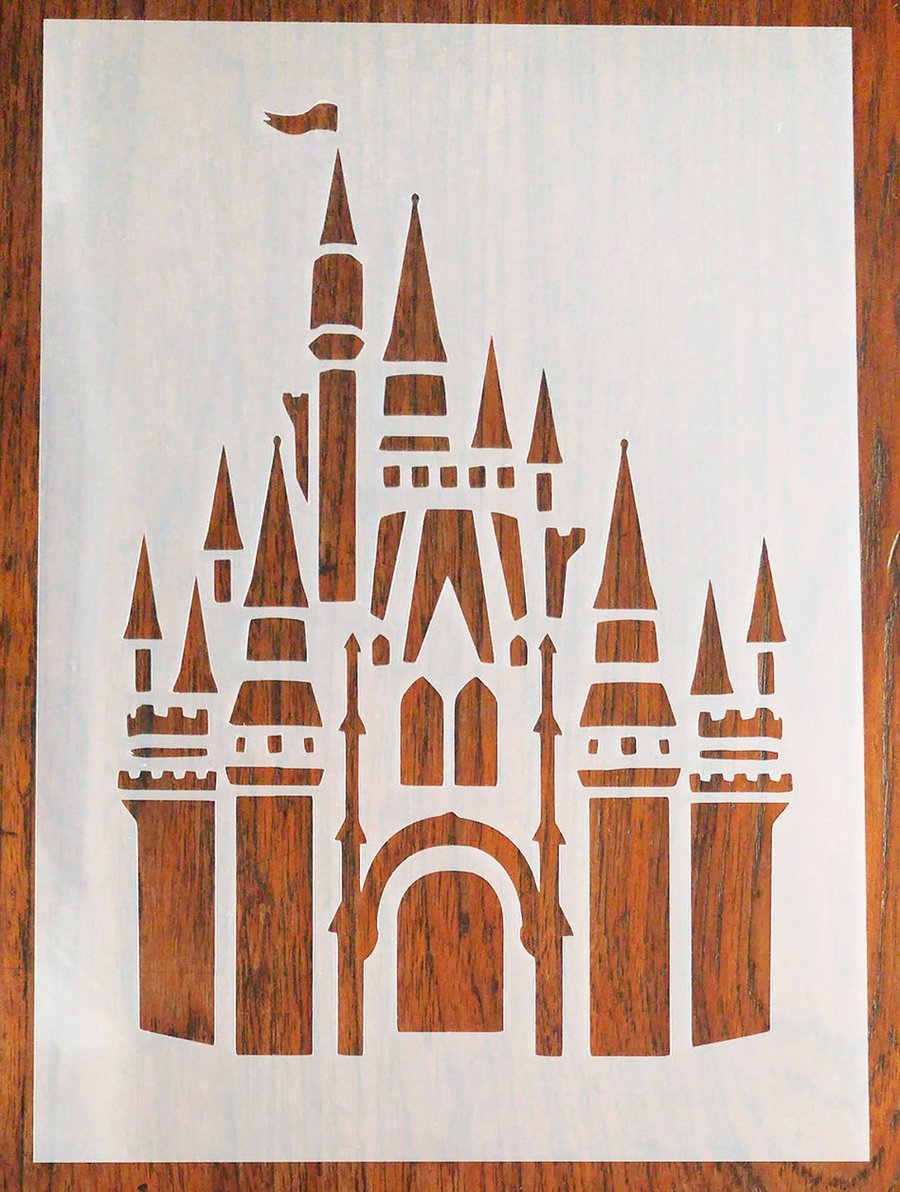 Fantasy Castle Mask Reusable PP Sheet for Arts & Crafts, DIY