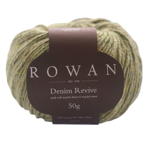 Rowan Yarns 'Denim Revive - Pistachio 219' 95% Recycled Cotton 50g Ball
