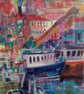 Harbour Evening, Whitby card - Image 1
