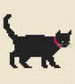 Black Cat Needlepoint Chart PDF - Halloween Witchy Tapestry Pattern