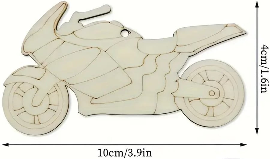 Wooden VEHICLE Plaques -Pack of 6- Decorate In Your Own Style - SIZES in PHOTOS