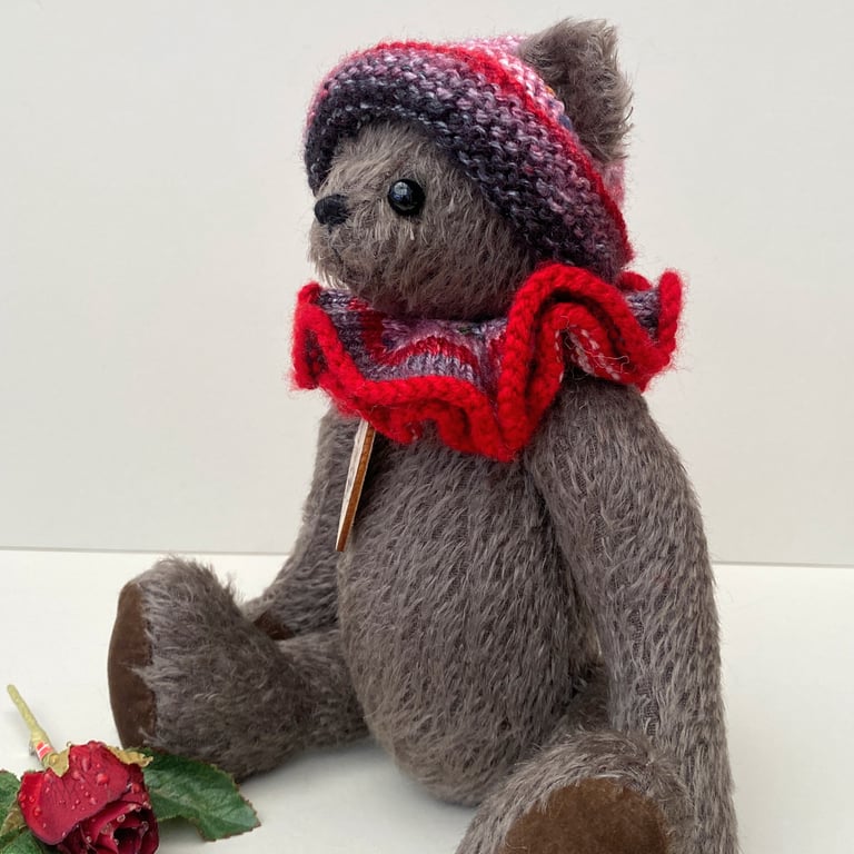 Mohair artist bear, one of a kind teddy bear for the adult collector 
