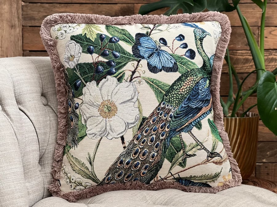 Peacock Cushion Cover