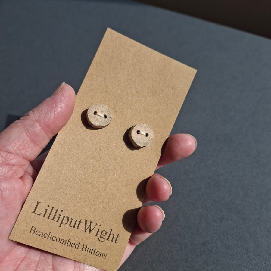 Set of Two Small Beachcombed Buttons