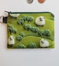 Coin purse sheep in green meadow print fabric - Image 2
