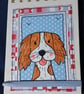 Quirky art A6 reporters notebooks hand decorated with original spaniel art