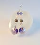 Purple Crystal Heart Earrings, Wedding, Anniversary, Birthday, Bridesmaid Gifts - Image 6