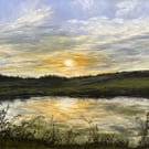 Unframed Original Pastel Painting "Bathing in the light"