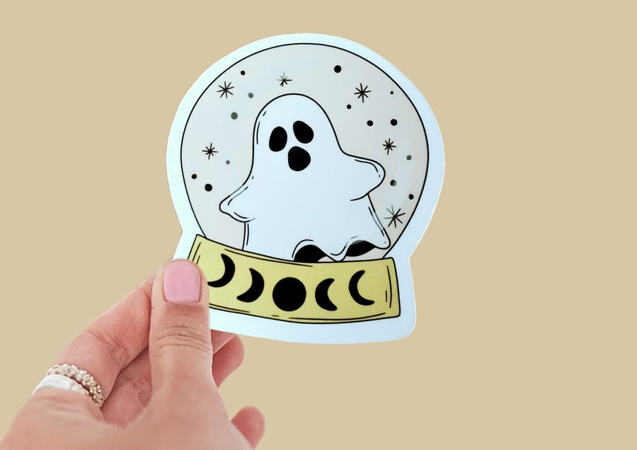 Waterproof Celestial Ghost Crystal Ball Sticker