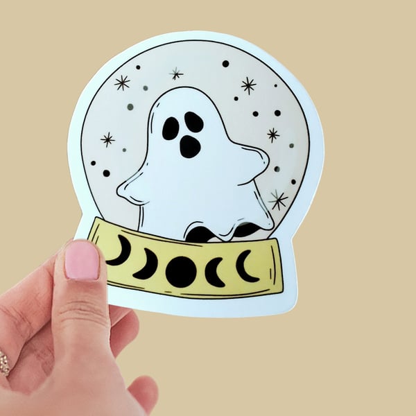 Waterproof Celestial Ghost Crystal Ball Sticker