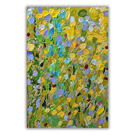 A mounted abstract painting - green grass - letterbox gift - nature study