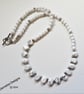 Howlite, White Onyx Silver Plated Necklace - Image 3