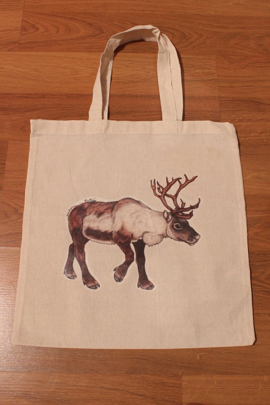 Reindeer Eco Fabric Reusable Shopping Tote Bag