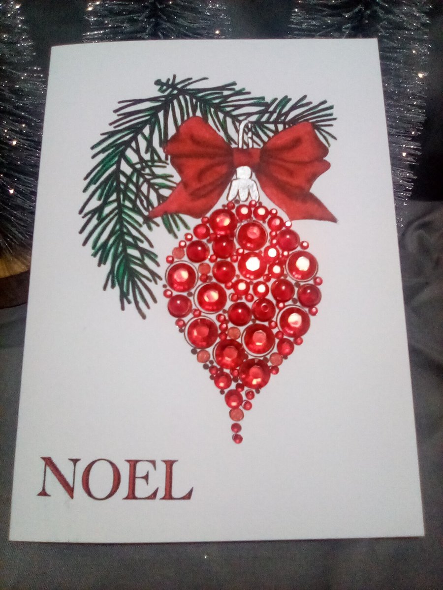 Christmas tree ornament card