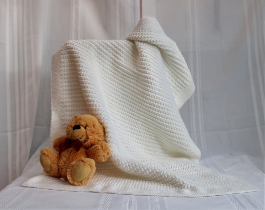 Handmade Knitted Baby Blanket 