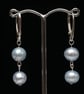 Light Blue Freshwater Pearl Earrings - Image 5