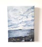 Sea view from Crammond Beach small original painting  - Image 6