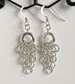 Sterling Silver Graduated Chainmaille Earrings  - Image 1