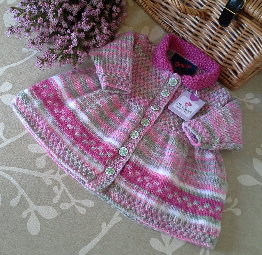 Baby Girl's Cosy Designer Knitted Dress 3-9 months size