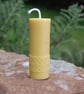 Beeswax Celtic Wave Candle (9cm) Hand Poured - Image 1