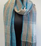 Handwoven blue scarf - Image 9