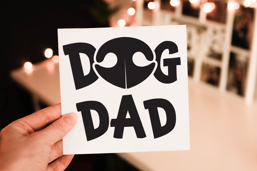 Dog Dad Birthday Card, Dad Birthday Card, Dog Dad Birthday Card, Daddy Greeting 