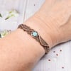 Dainty Amazonite and Copper Cuff Bracelet