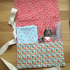 Cutlery wrap roll with napkin serviette bright colours