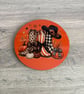 Autumn Cowgirl Coaster – Western Boots & Pumpkins – Country Home Decor, Handmade - Image 2