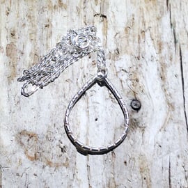  Handmade Sterling Silver Teardrop Pendant Necklace (NKSSPDTD1) - UK Free Post