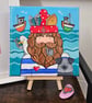Fisherman Square Canvas painting.