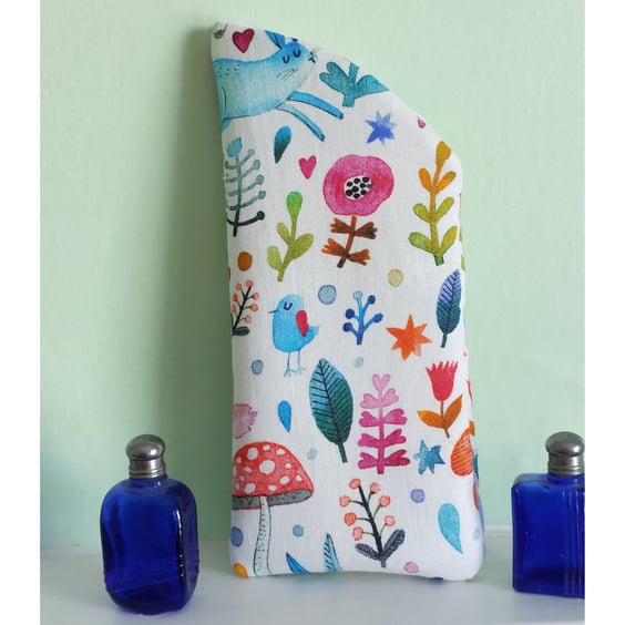 Pretty Woodland Flowers Cotton Glasses Case 
