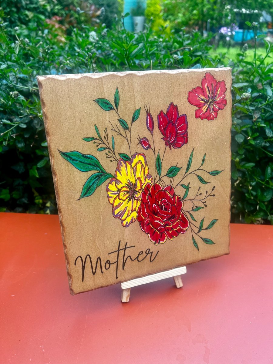 Mother themed bespoke wooden plaque 