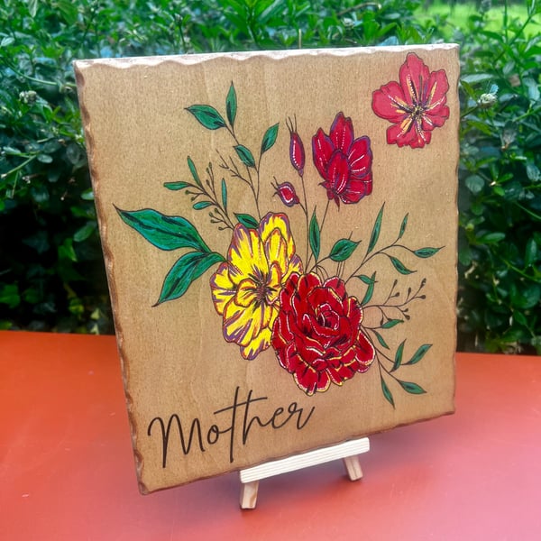 Mother themed bespoke wooden plaque 