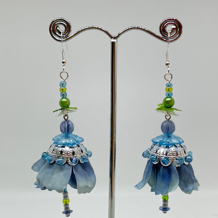 Faux Flower Dangle Earrings