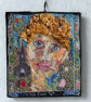 Textile portrait - folk art - eco gift - wall hanging - ready to hang - Image 3