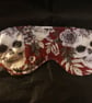 Gothic Red Skull Sleep Mask, Gift for Goth, Handmade Yorkshire - Image 1