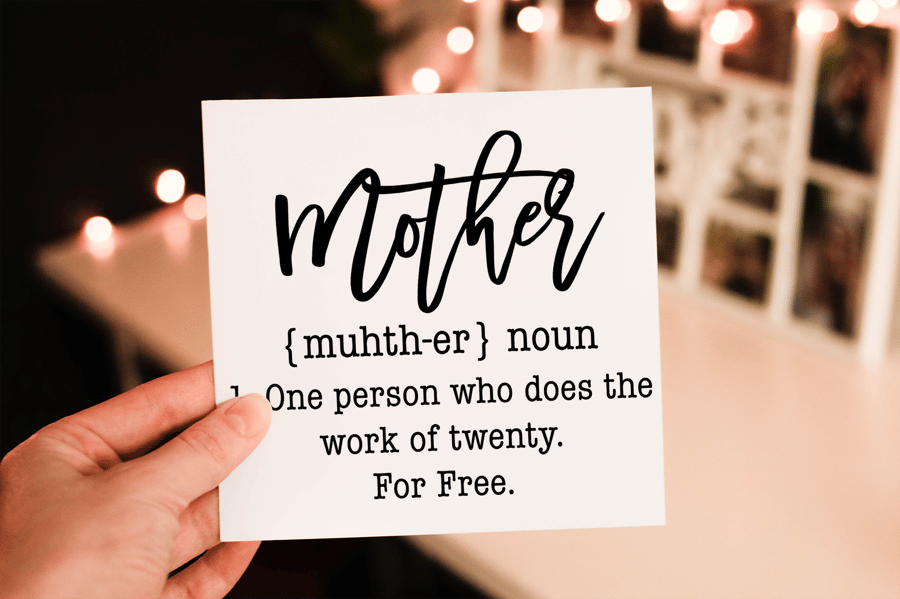 Mother Noun Card, Mum Birthday Card, Card for Special Mum, Birthday Card