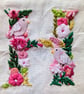 Bespoke Hand Embroidered Monogram Banner - Heirloom Christening & New Baby Gift