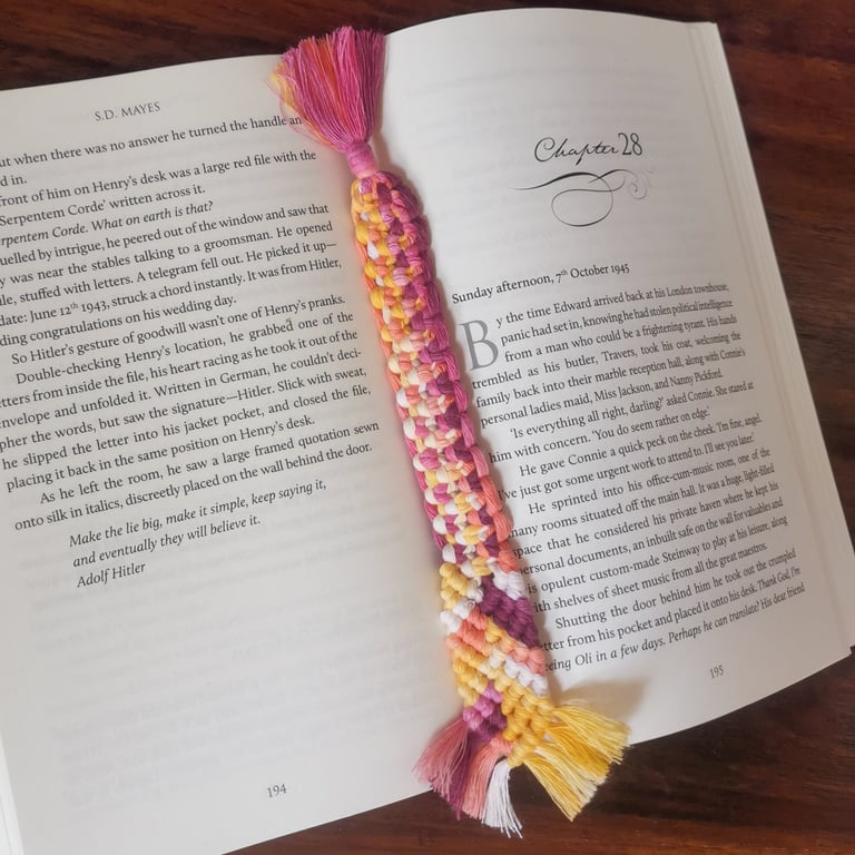 Bookmark - Handmade Macrame Boho Inspired - Sunrise FREE UK P&P