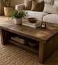 Rustic Reclaimed Wood Coffee Table - Handmade Solid Timber Table 90cm - Image 5
