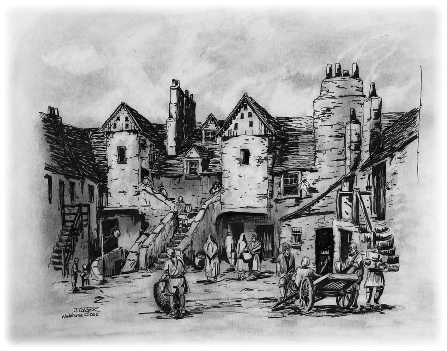 White Horse Close Edinburgh Print